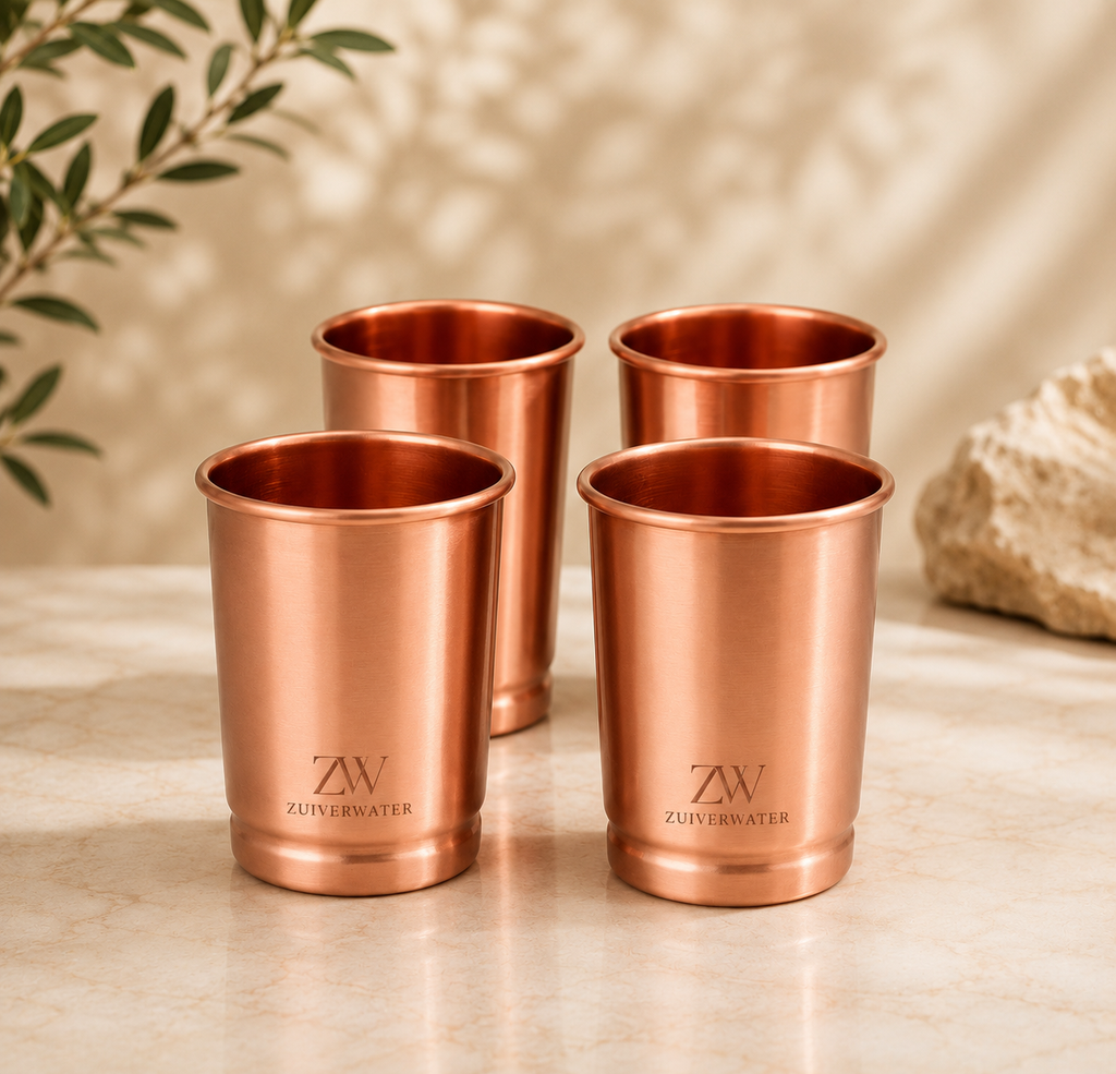 4 koperen bekers - 250 ML
