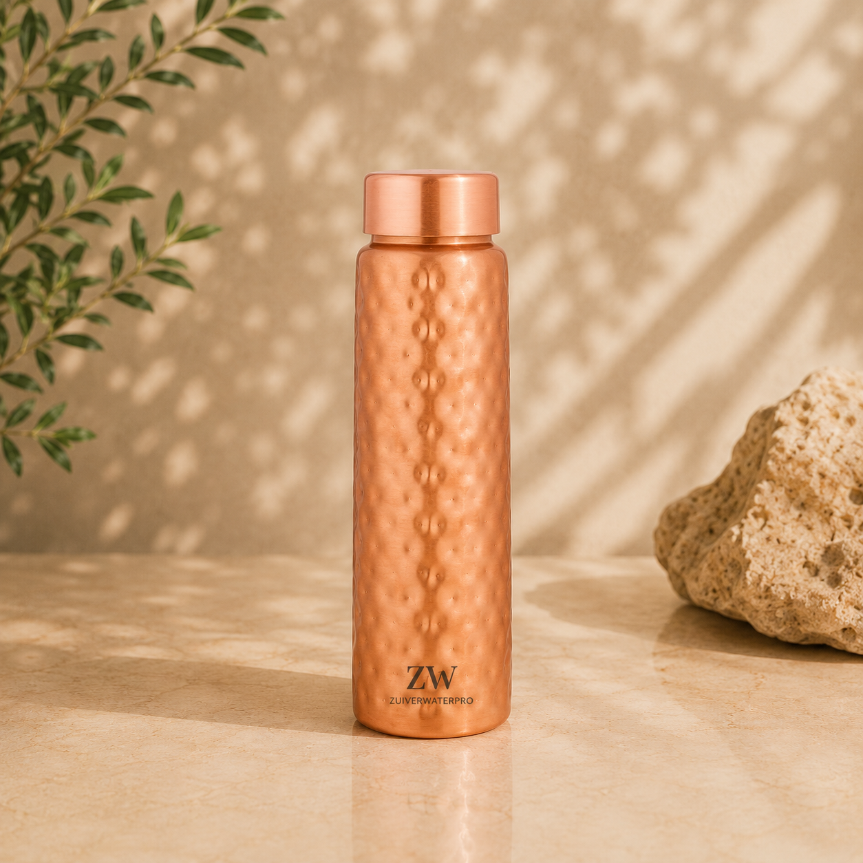 Drinkfles 400 ml - 100% koper