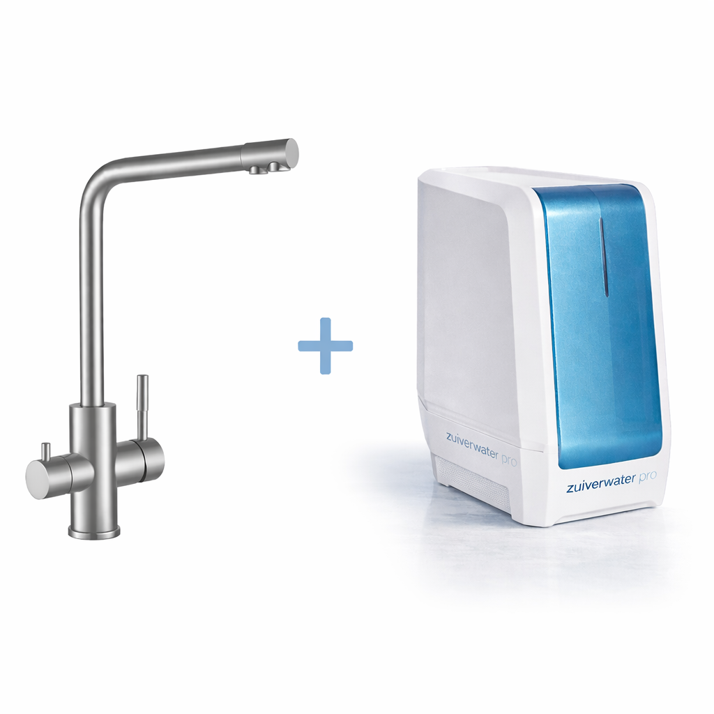 ZuiverWater Pro - RO filter + 3 in 1 kraan zwart of chroom - AANBETALING