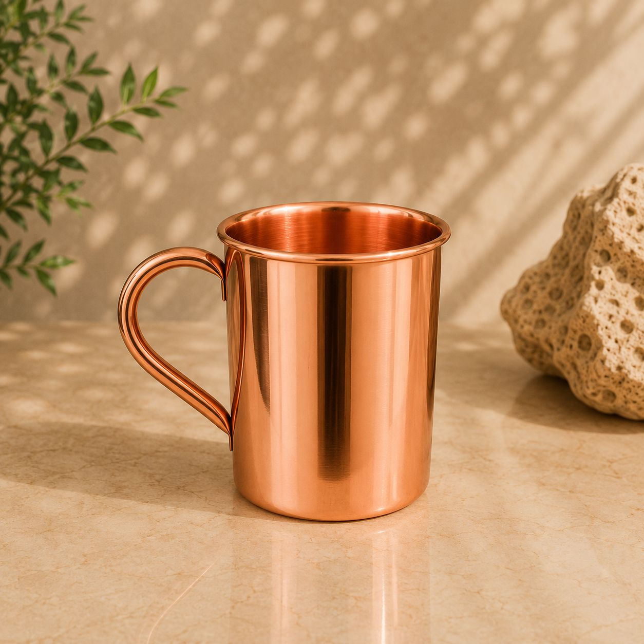 Mok met handvat - Puur Koper 470 ML
